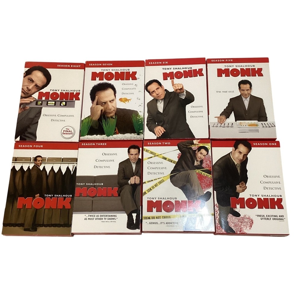 Monk The Complete Series DVD Seasons 1-8 Tony Shalhoub Mystery - Comedy Box Set